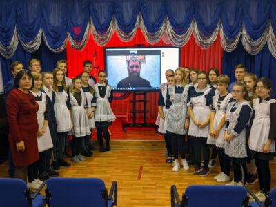 Состоялась онлайн встреча священнослужителя с учащимися Викторопольской средней школы