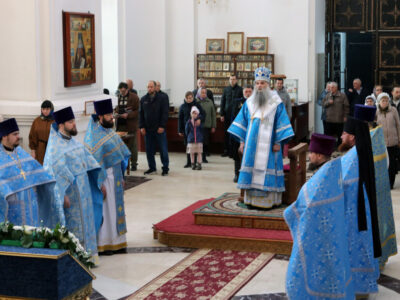 В праздник Благовещения Пресвятой Богородицы правящий архиерей Валуйской епархии молитвенно отметил день своего тезоименитства