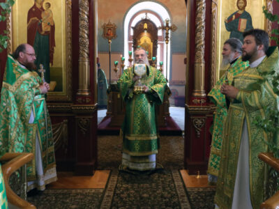 В праздник Святой Троицы епископ Савва совершил Божественную Литургию в Свято-Троицком кафедральном соборе города Алексеевка