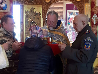 Атаман и представители казачества Валуйского отдела Белгородского Округа СКР помолились в храме Рождества Христова села Рождествено
