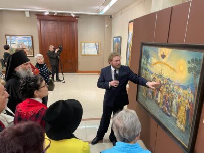 Епископ Савва принял участие в открытии выставки церковно-исторической живописи Филиппа Москвитина «Патриарх Тихон и его время»