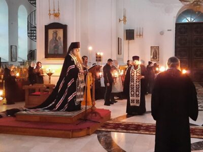 Епископ Савва совершил Великое повечерие с чтением покаянного канона преподобного Андрея Критского в Свято-Николаевском кафедральном соборе г. Валуйки