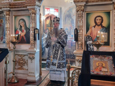 Епископ Савва совершил Божественную Литургию Преждеосвященных Даров в храме Рождества Христова села Горки