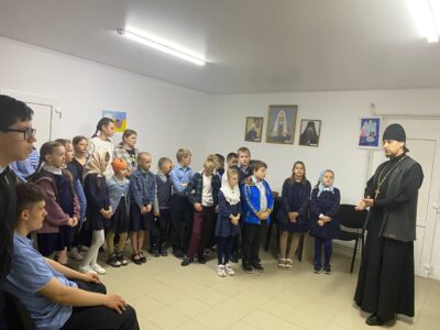В храме святого пророка Божия Илии села Ильинка состоялось мероприятие для школьников, посвященное Дню Славянской Письменности