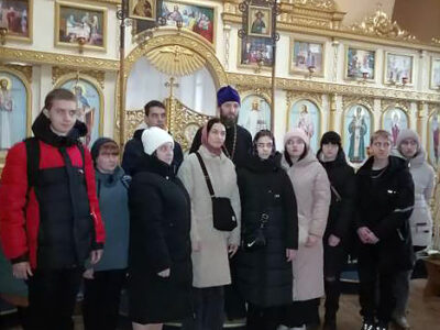 Студенты Вейделевского техникума посетили Покровский храм поселка Вейделевка
