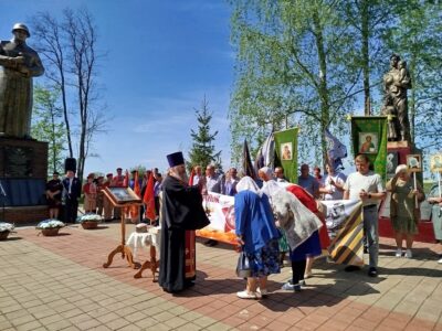 Настоятель храма Живоначальной Троицы села Большебыково принял участие в мероприятии по случаю Дня Победы