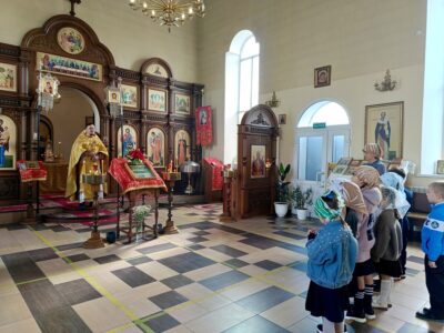 Воспитанники духовно-эстетической студии «Лампадка» приняли активное участие в праздничном богослужении в храме Святой равноапостольной княгини Ольги села Зенино